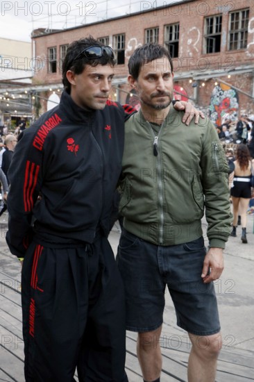 Aaron Altaras and Clemens Schick at the premiere of their film Rave On on the grounds of the RSO