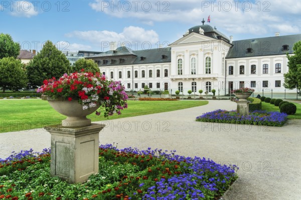 North side with baroque garden of Grassalkovich Palace, Presidential Palace, seat of the President