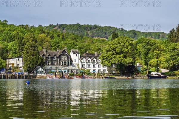Boats on Windermere Lake, Fell Foot Park, Lake District, Cumbria, England, United Kingdom
