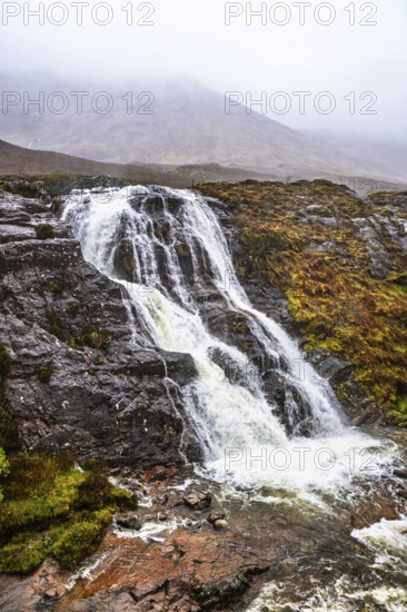 Glencoe Waterfall, Glencoe Valley, Argyll, Scotland, United Kingdom