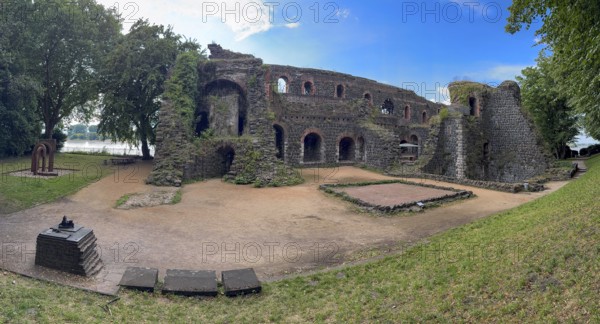 Panoramic photo of the ruins of the imperial palace of Emperor Frederick I Barbarossa, built in the