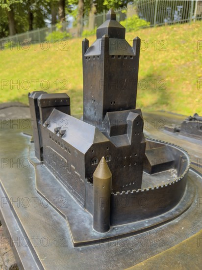 Small metal model of the original fortress building of the imperial palace of Emperor Frederick I