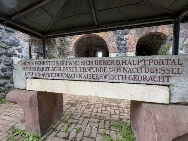 Inscription Explanation Description in modern German language with dates 1705 and 1849 on back of