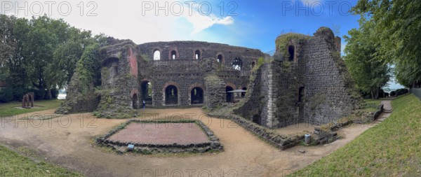 Panoramic photo of the ruins of the imperial palace of Emperor Frederick I Barbarossa,