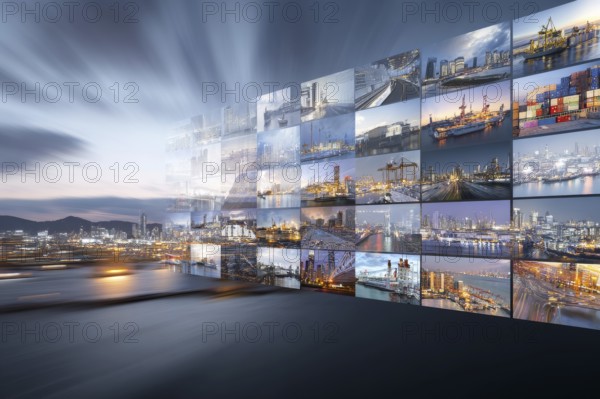 Concept of global international trade and commerce and interconnected businesses global