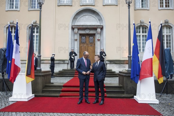 Friedrich Merz (CDU, Federal Chancellor) and Emmanuel Macron (President of the French Republic)