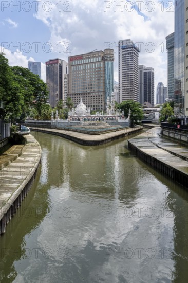 Skyscrapers along the River of Life, the rejuvenated waterfront of Klang River, Kuala Lumpur,
