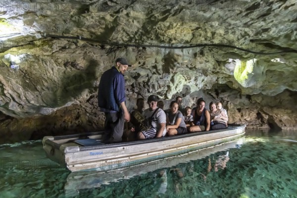 Excursion destination Wimsen Cave in the Swabian Alb. This tourist attraction is the only cave in