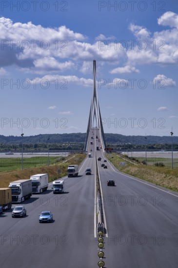 Pont de Normandie, Normandy Bridge, cable-stayed bridge, Le Havre, Honfleur, Normandy, Calvados,
