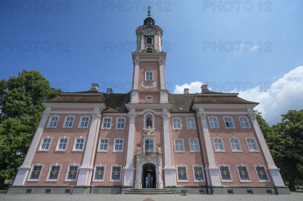 Main façade of the baroque pilgrimage church Birnau, built between 1746 and 1749, Birnau-Maurach 5,