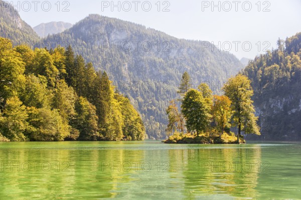 Königssee, mountain lake in the municipality of Schönau am Königssee, district of Berchtesgadener