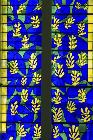 Interior view of the chapel, Chapelle du Rosaire de Vence, Chapelle Matisse, artist Henri Matisse,