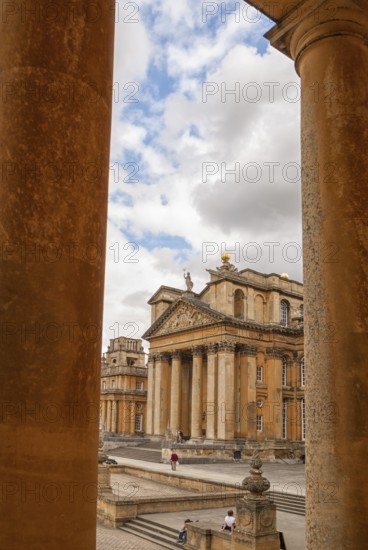 Blenheim Palace, the largest non-royal aristocratic residence in Great Britain, built by Queen Anne