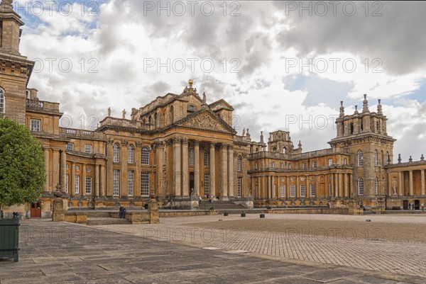 Blenheim Palace, the largest non-royal aristocratic residence in Great Britain, built by Queen Anne