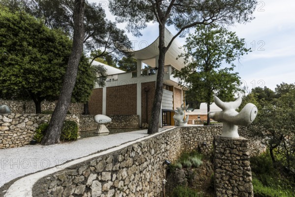 Museum, Fondation Maeght, artist Joan Miro, St. Paul de Vence, Provence Alpes Côte d'Azur, South of