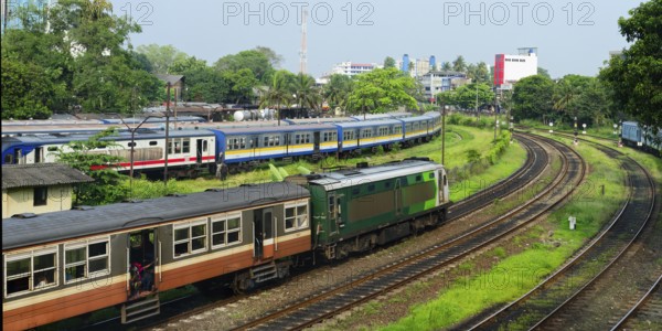View of trains in Colombo, Sri Lanka