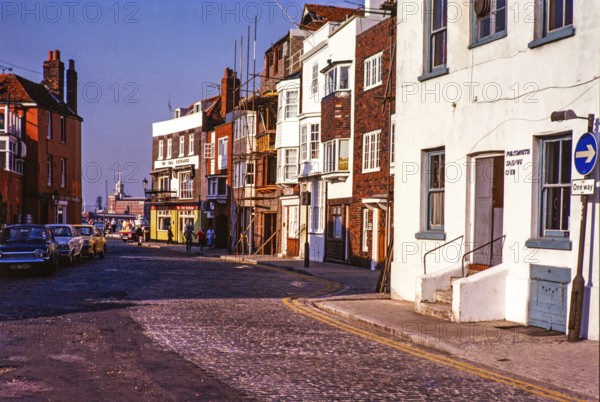 Historic buildings including Portsmouth Sailing Club and The Coal Exchange pub, Bath Square, Old