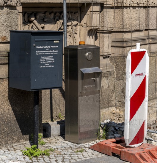 City administration letterbox in front of the entrance to the town hall, Potsdam, Brandenburg,
