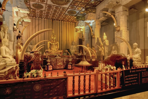 Temple of the sacred Tooth Relic or Sri Dalada Maligawa, New Shrine room or Alut Maligawa, Kandy,