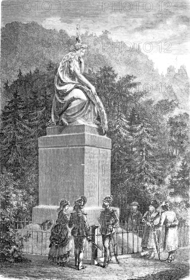 The mourning Germania, Monument to the warriors who fell at Kissingen in 1866, Battle of Kissingen