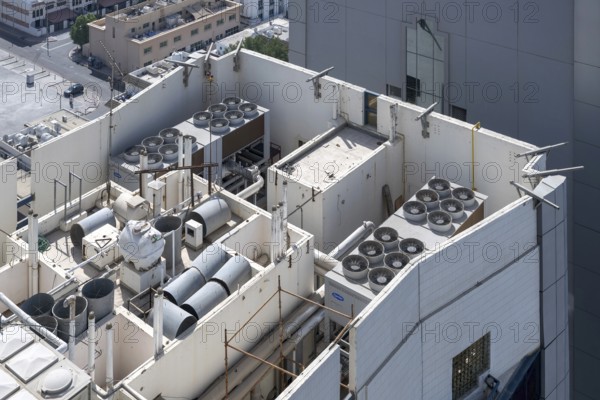 Building roof air conditioning, Abu Dhabi, United Arab Emirates