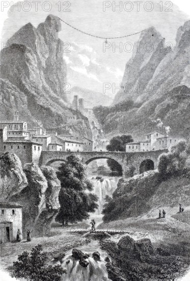 Moustiers-Sainte-Marie, Mostiers Santa Maria, also Moustie-Santo-Mario in the Département