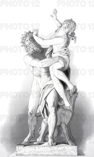 The robbery of Proserpina, a Roman deity. She is the daughter of Jupiter and Ceres and the wife of