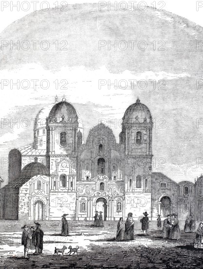 La CompanÃ­a de Jesus, The Church of the Jesuits, Jesuit Church at the Plaza de Armas, 1875, Cusco,
