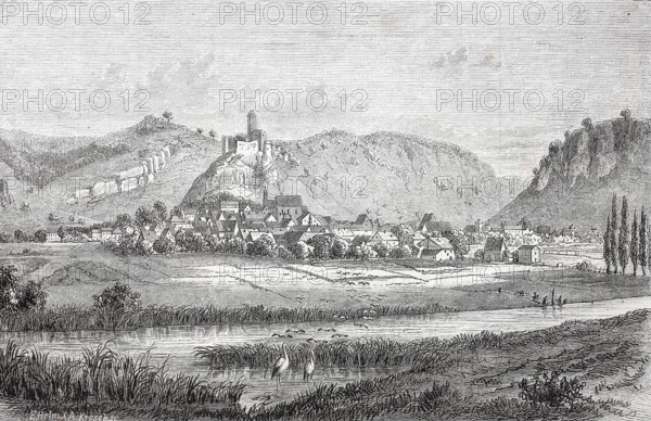 Kipfenberg in the AltmÃ¼hl Valley around 1870, District of EichstÃ¤tt, Upper Bavaria, Bavaria,