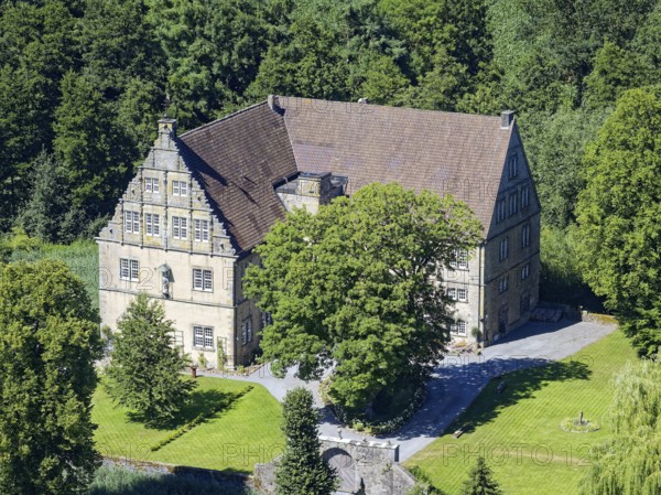 Thienhausen Castle, also known as Thienhausen House, is a two-winged moated castle in the Weser