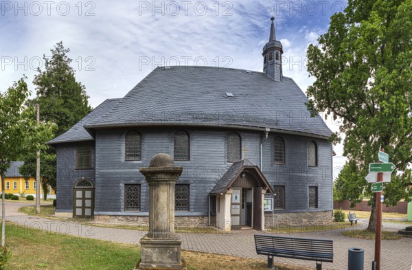 The Church of the Holy Cross at the main cemetery in Ilmenau, Thuringia, Germany