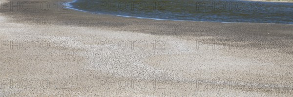 Wadden Sea at low tide, parched earth Schleswig-Holstein Wadden Sea National Park, Pellworm Island,