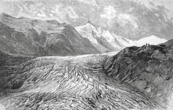 Pasterze, the largest glacier in Austria and the longest in the Eastern Alps, at the foot of the