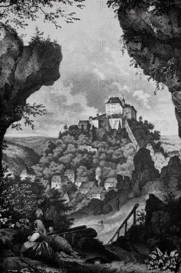 GÃ¶ÃŸweinstein, town and castle in the Middle Ages, district of Forchheim, Upper Franconia,