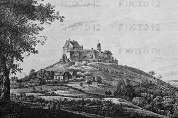 Spielberg Castle in the Franconian Alb in the Middle Ages, WeiÃŸenburg-Gunzenhausen district,