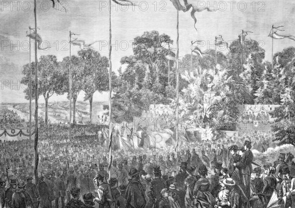 The inauguration of the Humboldthain near Berlin on 14 September 1869, the 100th birthday of