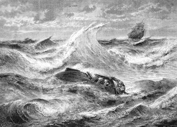 Illustration for the German fairy tale The Plague Ship, story by Wilhelm Hauff. After the