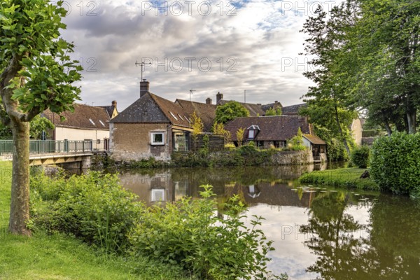 The river Loir in Alluyes, Centre-Val de Loire, France