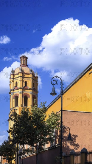 Mexico City streets in historic center near Zocalo historic center