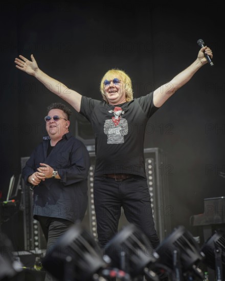 Sebastian Krumbiegel and Tobias KÃ¼nzel, singer of the band Die Prinzen at the Berliner Rundfunk 91