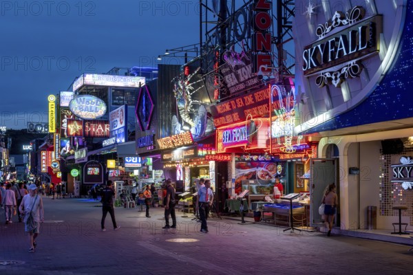 Walking Street at night, Pattaya, Thailand