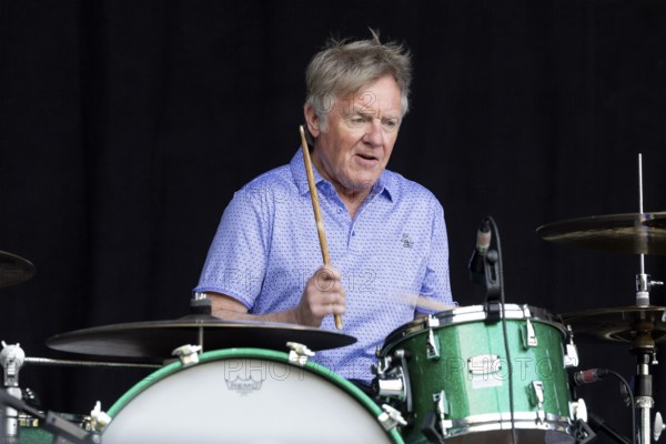 Billy Doherty, drummer, The Undertones, punk rock band, Northern Ireland, open air at the Citadel