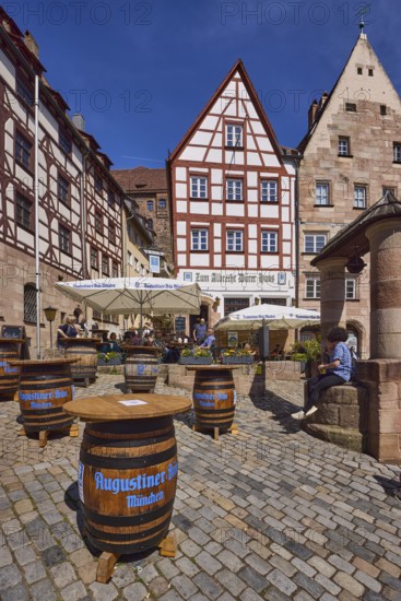 Zum Albrecht DÃ¼rer Haus, restaurant, outdoor area, gastronomy, wooden beer barrel,