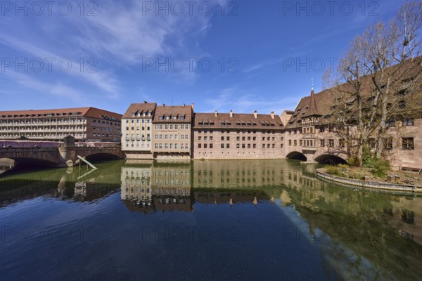 River Pegnitz, Heilig-Geist-Spital, Spital-Apotheke, museum bridge, historic hospital, pharmacy,