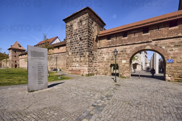 Memorial in memory of the victims of neo-Nazi crimes, stele, old town, city fortification, city