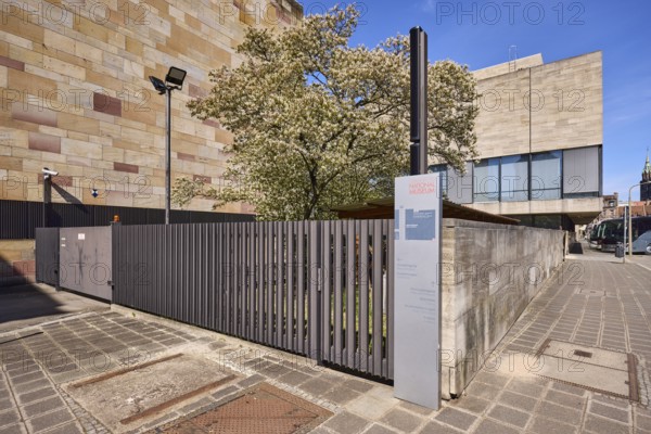 Germanisches National Museum, cultural history museum, metal fence, access gate, sandstone wall,