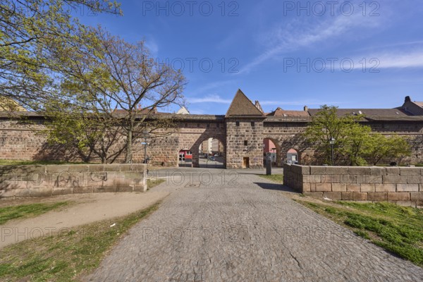 Jakobstor, Spittlertorzwinger, Rotes L, city fortification, city wall, city gate, kennel, sandstone