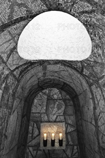 Bittermark memorial, memorial site, view into the crypt, artist Léon Zack, Dortmund, North