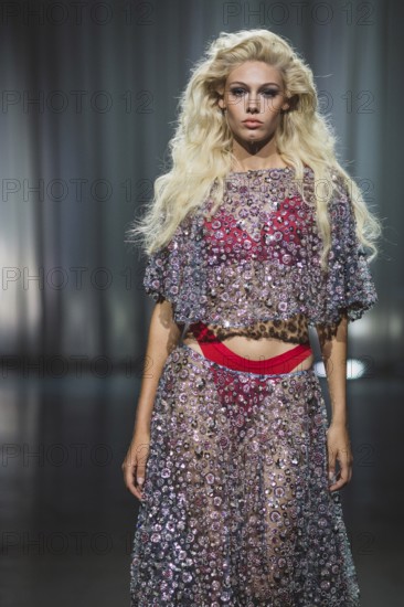 Daniela (winner GNTM2025) as a model for Kilian Kerner during the Berlin Fashion Week 2025 on 02.07