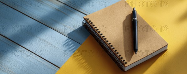 Minimalistic flat lay of office workflow productivity tools that improve efficiency and saving time